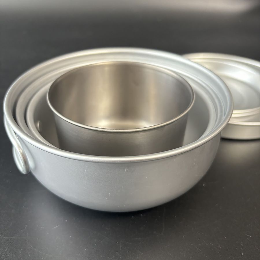 アルミ6点食器セットのスタッキング検証