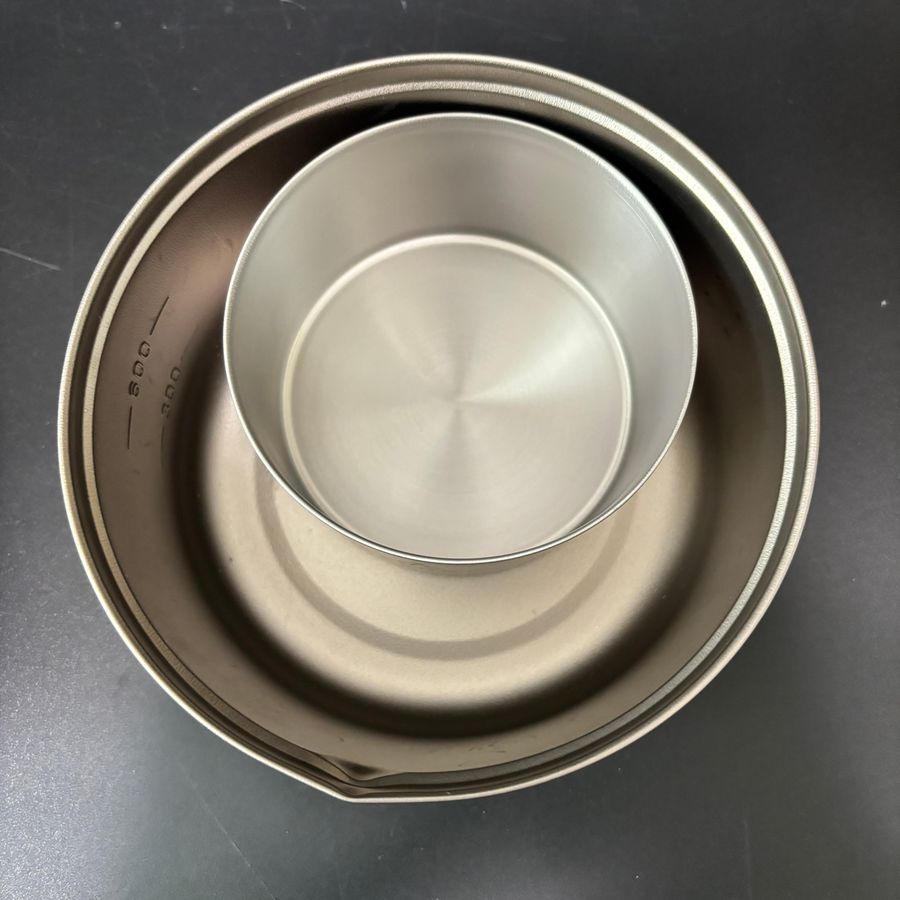 Ti U.L. Pot 900のスタッキング検証
