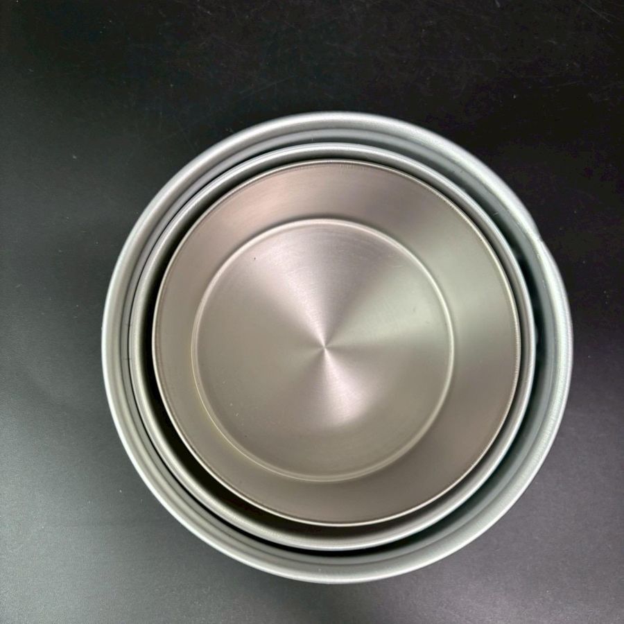 アルミ3点食器セットのスタッキング検証